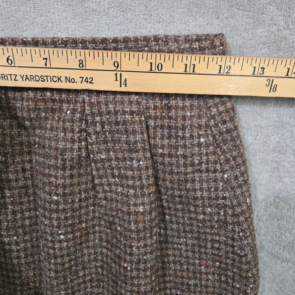 Vtg Moffat Weaver Wool Tweed Vest Skirt 12 Brown Scotland Dark Academia Heritage - Picture 8 of 11